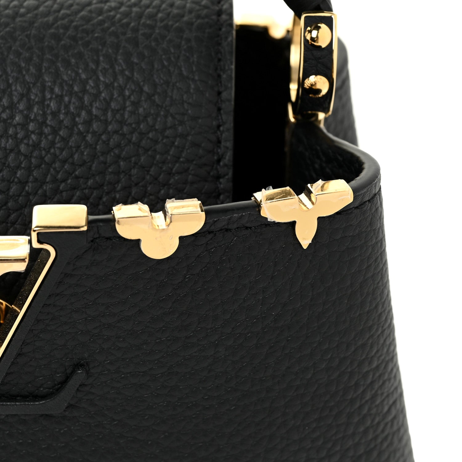 Louis Vuitton Taurillon Embellished Flower Crown Capucines Mini Black 12 of 13
