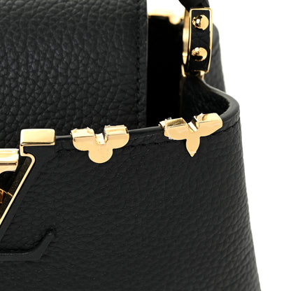 Louis Vuitton Taurillon Embellished Flower Crown Capucines Mini Black 12 of 13