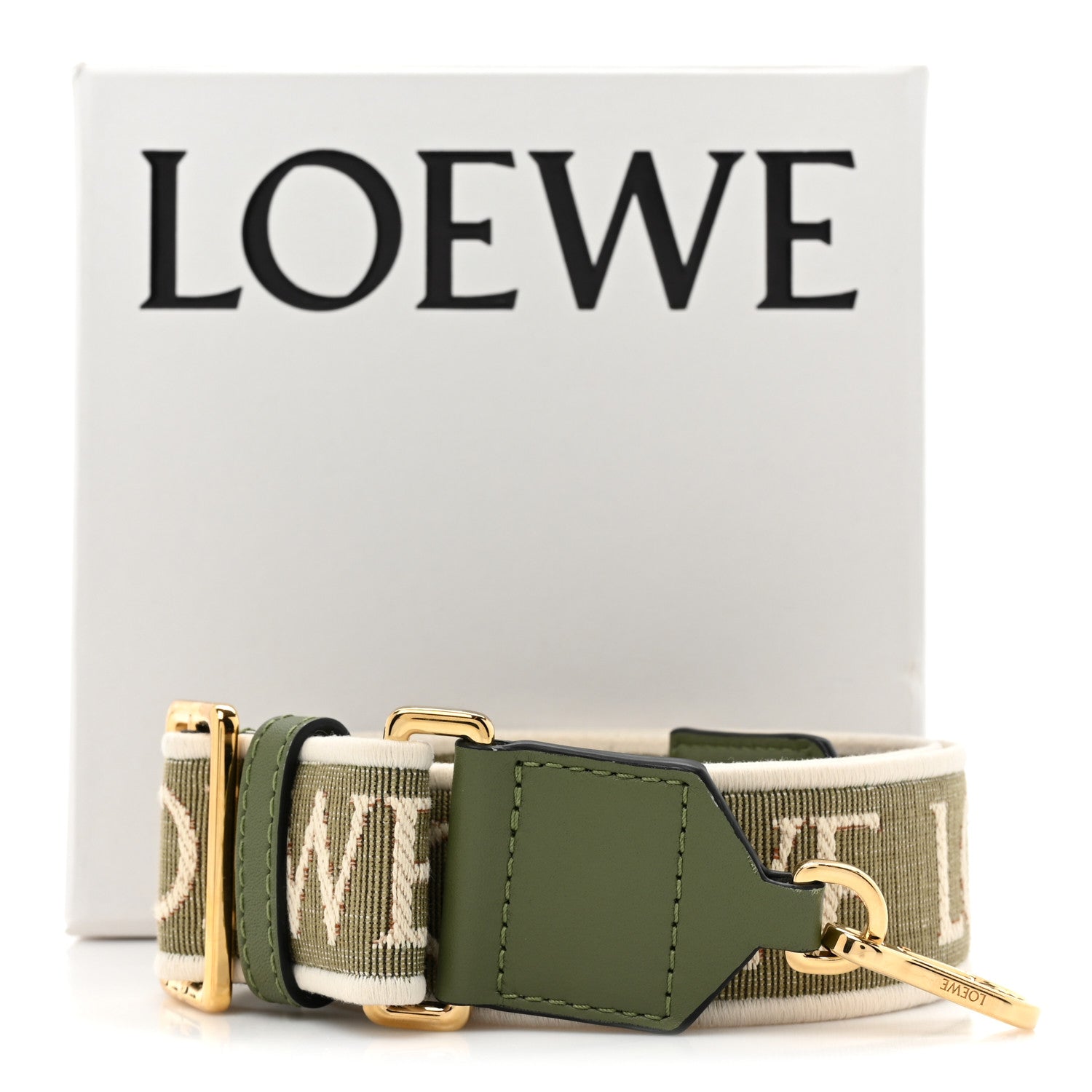 Loewe Calfskin Jacquard Anagram Strap Green 6 of 6
