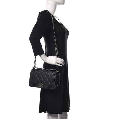 Chanel Calfskin Double Stitch Medium Boy Flap Black 2 of 16