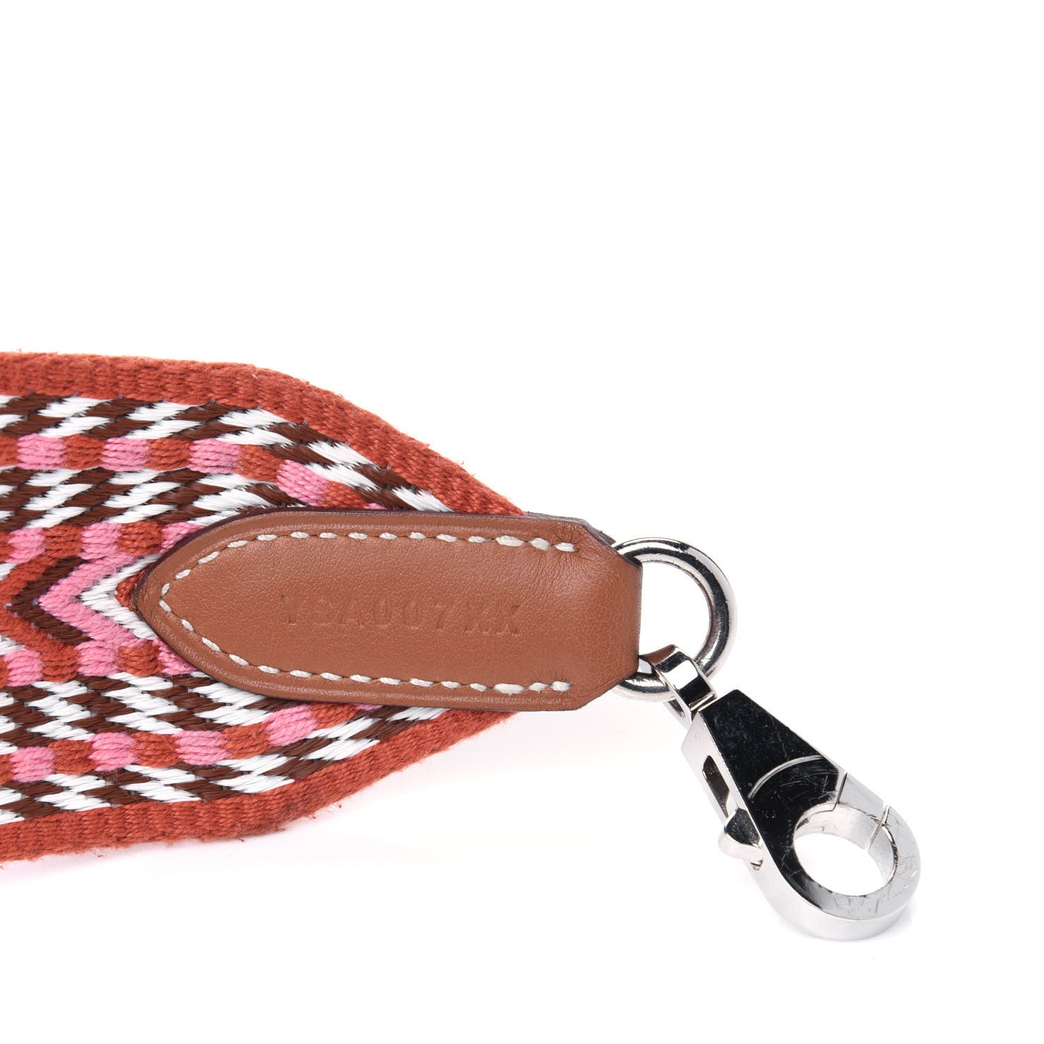 Hermes Toile Swift 50mm Sangle Allegro Shoulder Strap Rose Confetti White Gold 7 of 9