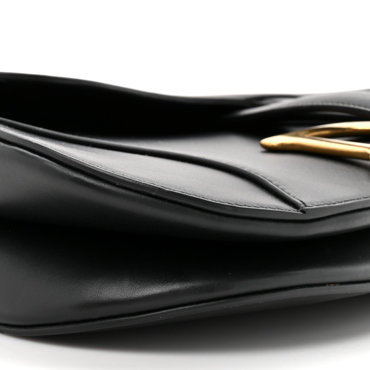 Christian Dior Calfskin Saddle Bag Black 10 of 11