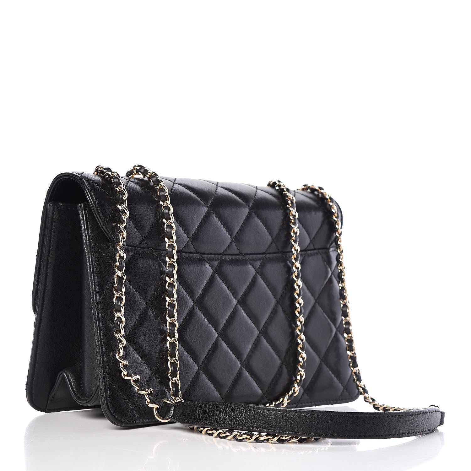 Chanel Sheepskin Quilted Beauty Lock Flap Black 4 of 13