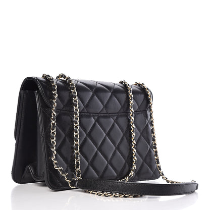 Chanel Sheepskin Quilted Beauty Lock Flap Black 4 of 13