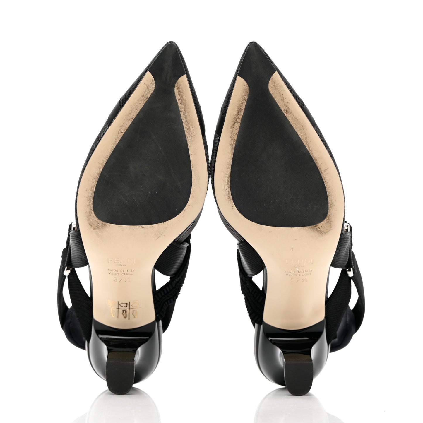 Technical Mesh FF Colibri Slingback Low-Heel Pumps 37.5 Black