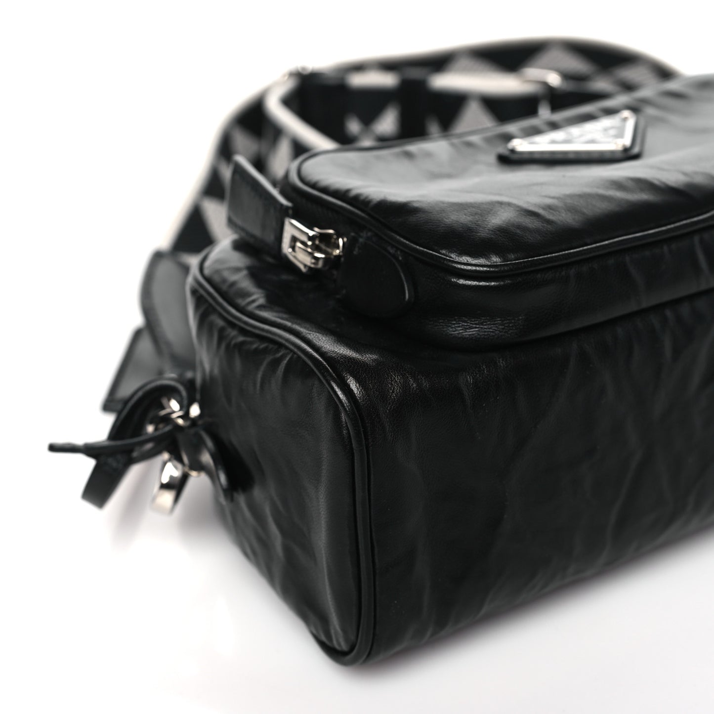 Nappa Antique Multi-Pocket Shoulder Bag Black