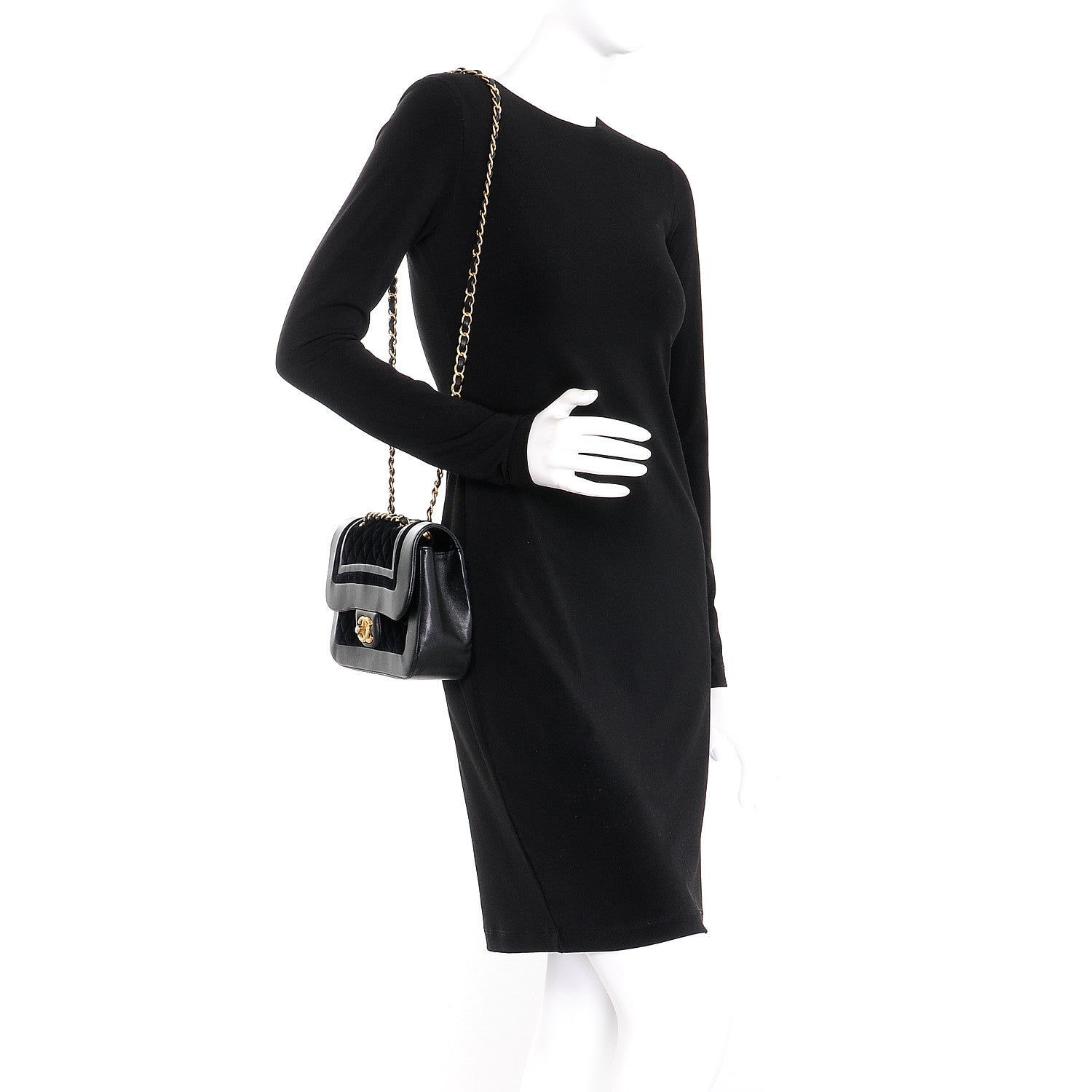Chanel Metallic Lambskin Velvet Quilted Small Flap Black 2 of 11