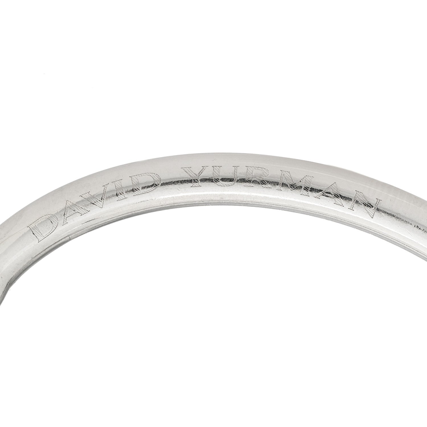 David Yurman Sterling Silver 5mm Sculpted Cable Smooth Hinge Bracelet 3 of 4
