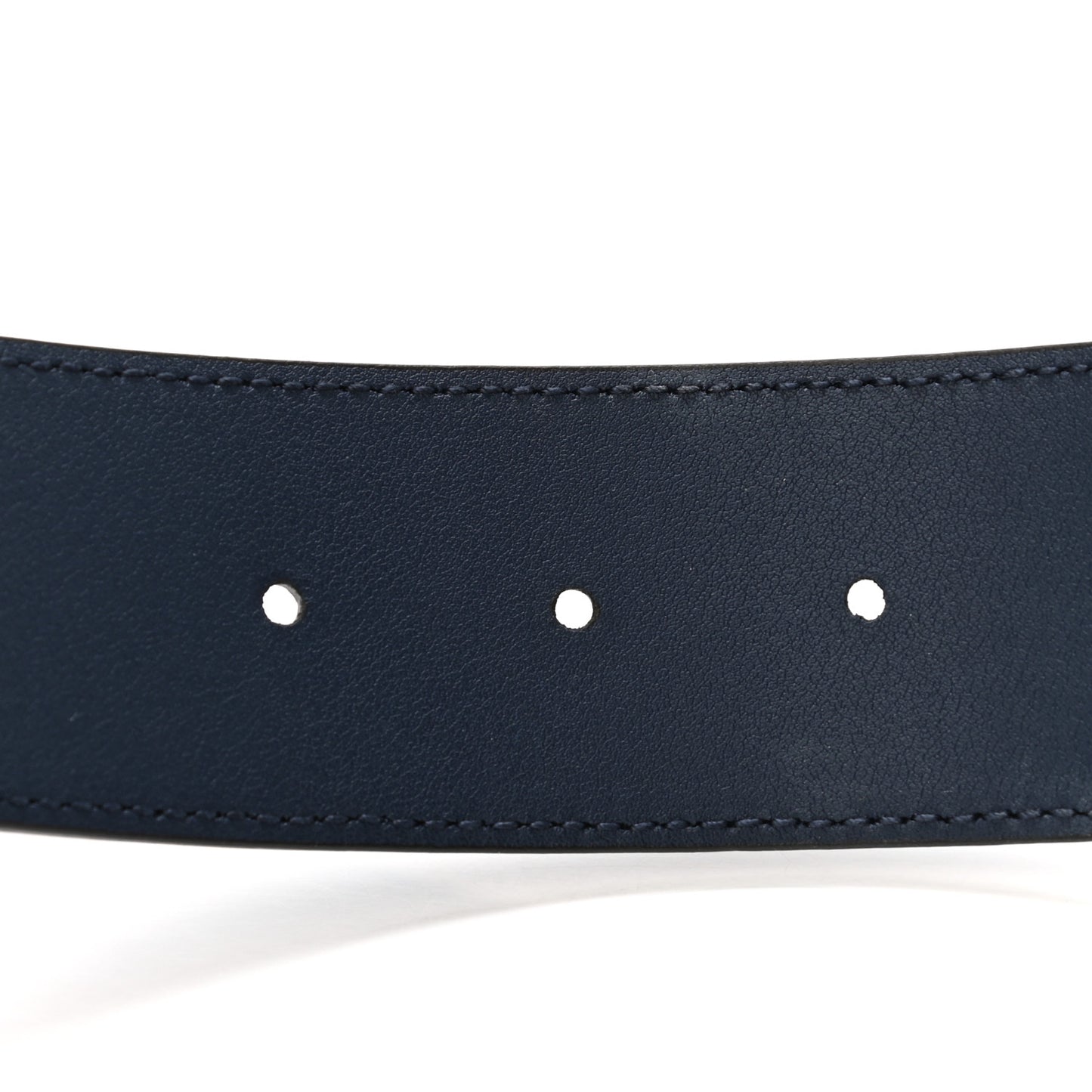 Calfskin Ceramic Glass Double G 40mm Belt 95 38 Navy Multicolor