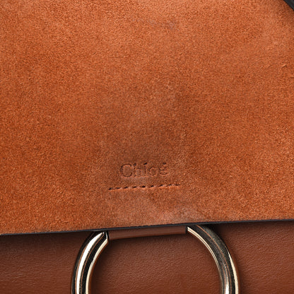 Chloe Suede Calfskin Small Faye Shoulder Bag Tobacco 15 of 15