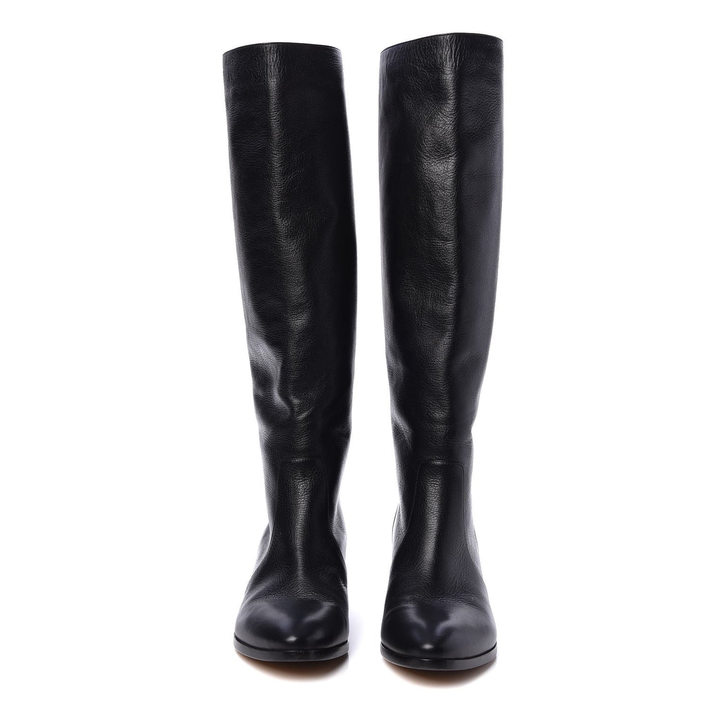 Calfskin Tall Boots 38.5 Black