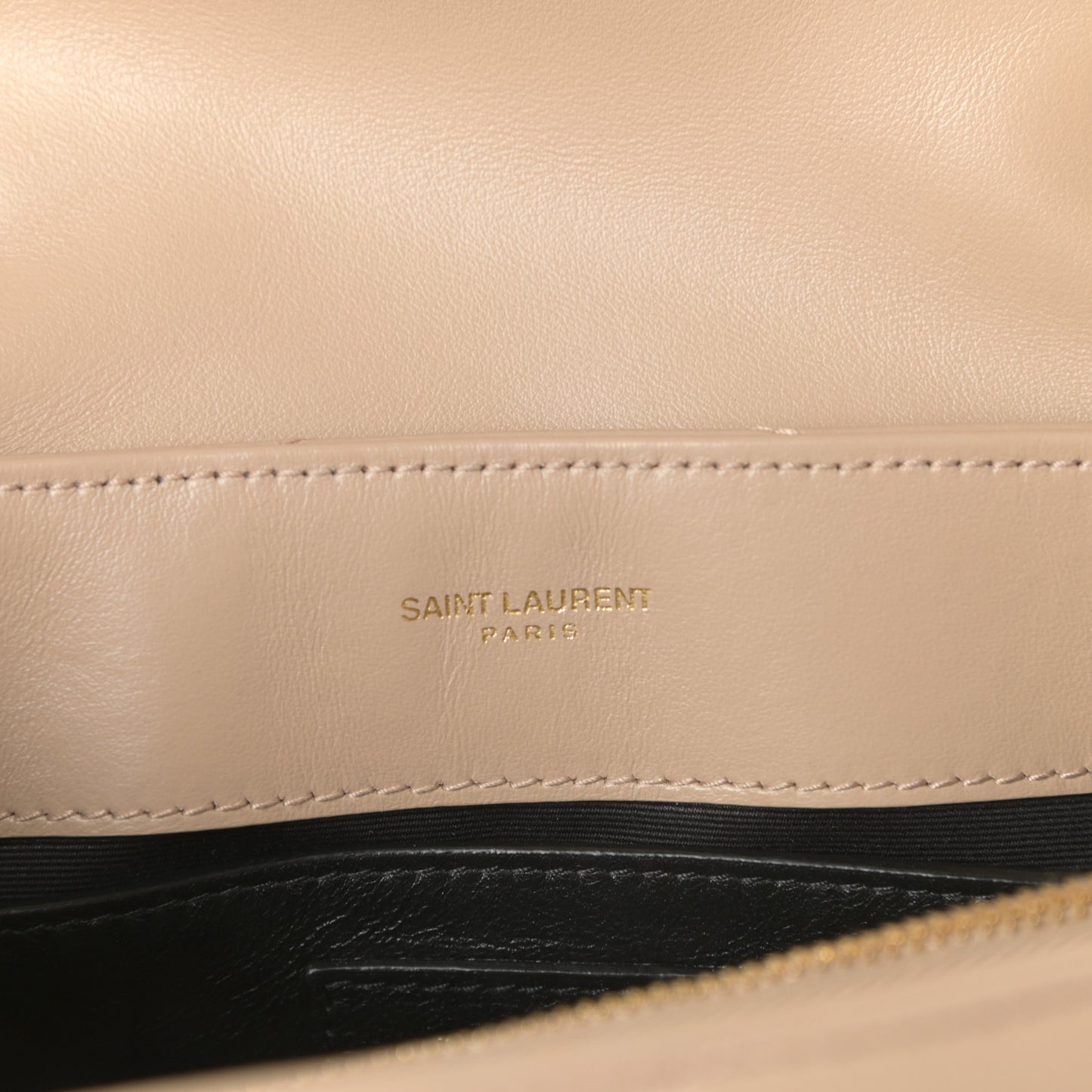Calfskin Y Quilted Monogram Small Loulou Chain Satchel Dark Beige