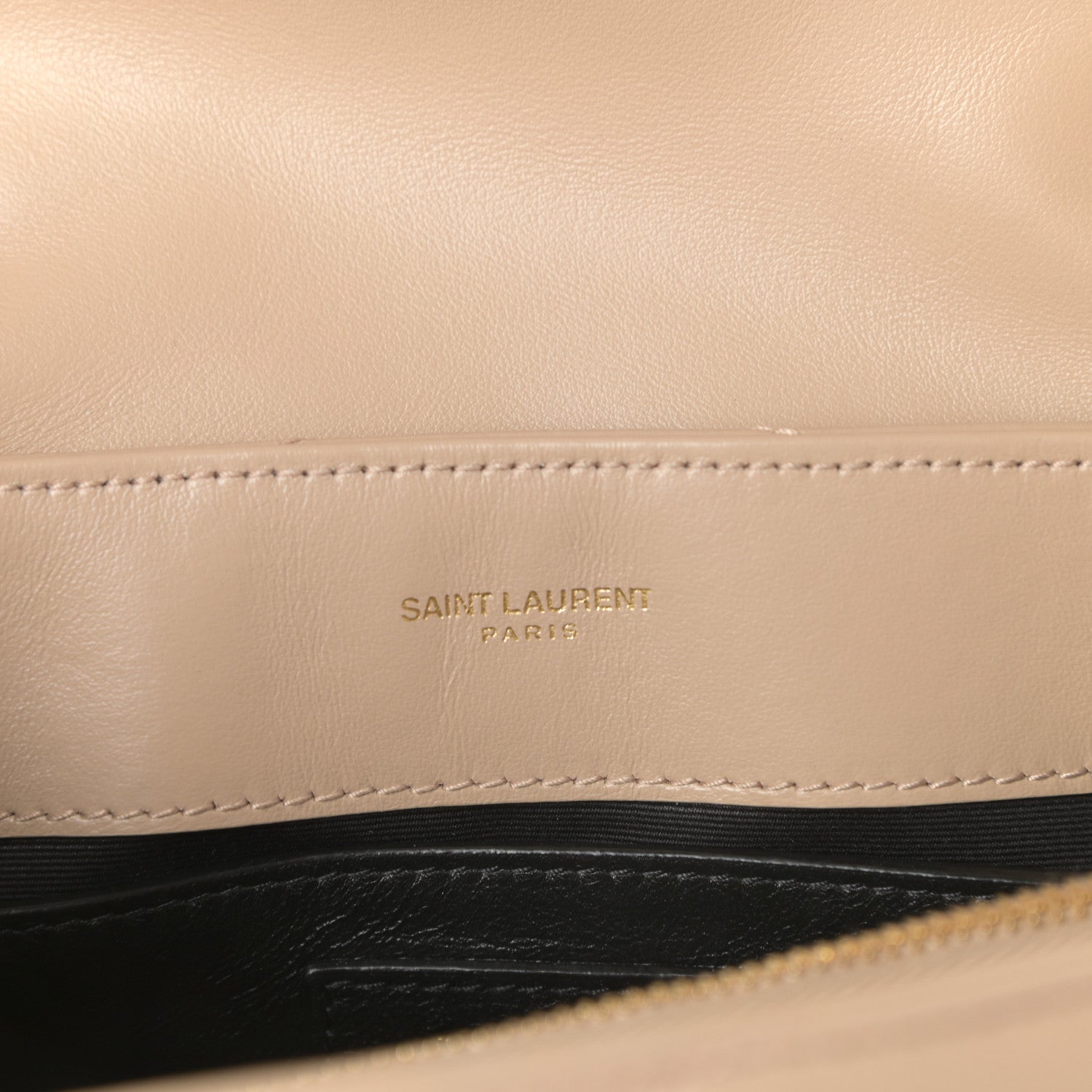 Saint Laurent Calfskin Y Quilted Monogram Small Loulou Chain Satchel Dark Beige 7 of 10