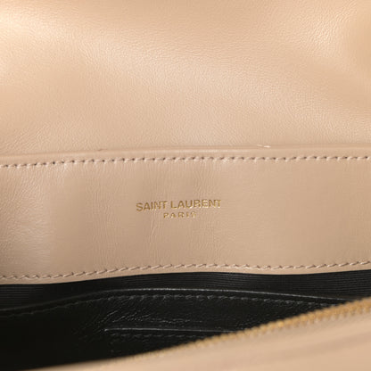 Saint Laurent Calfskin Y Quilted Monogram Small Loulou Chain Satchel Dark Beige 7 of 10