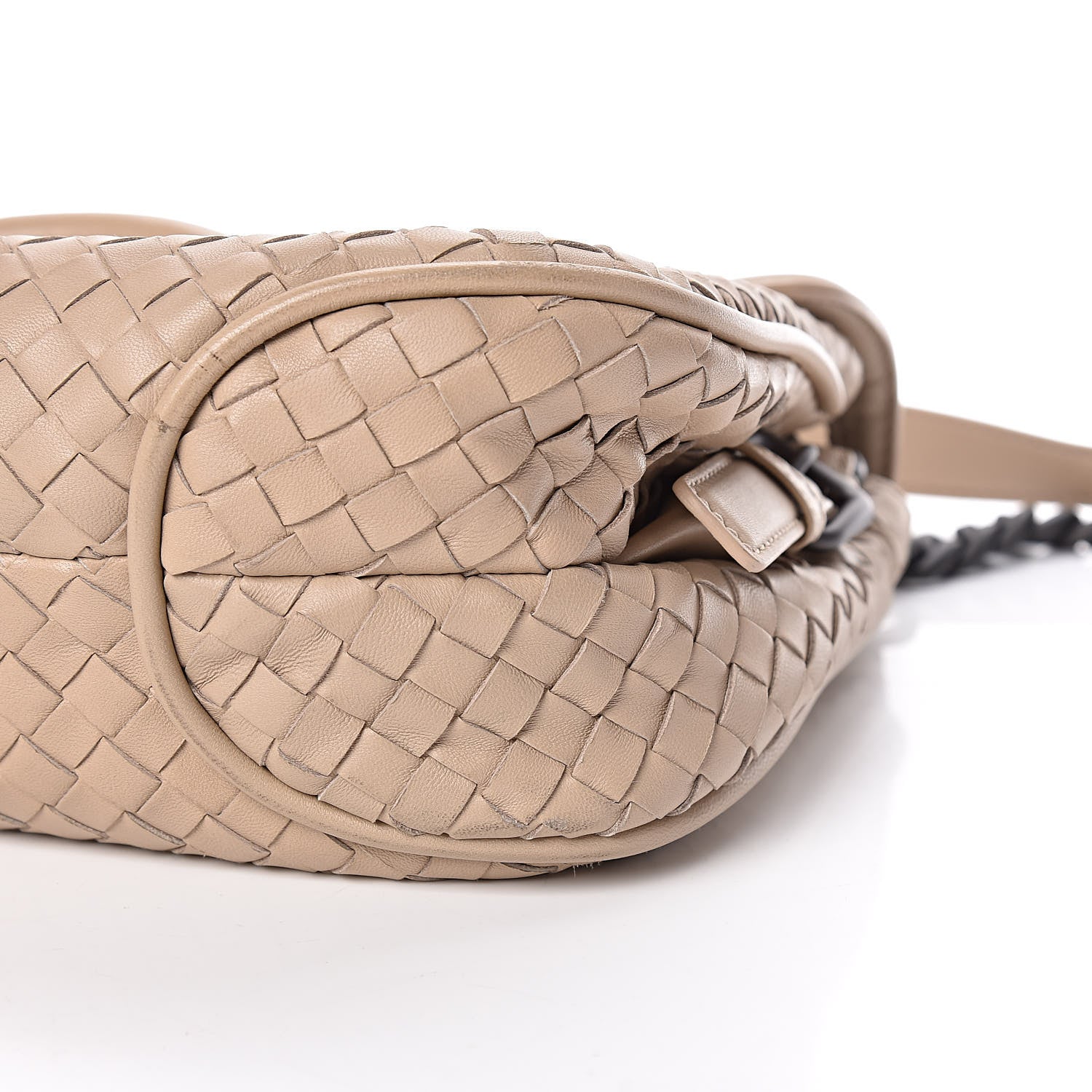 Bottega Veneta Nappa Intrecciato Rialto Shoulder Bag Mink 10 of 13