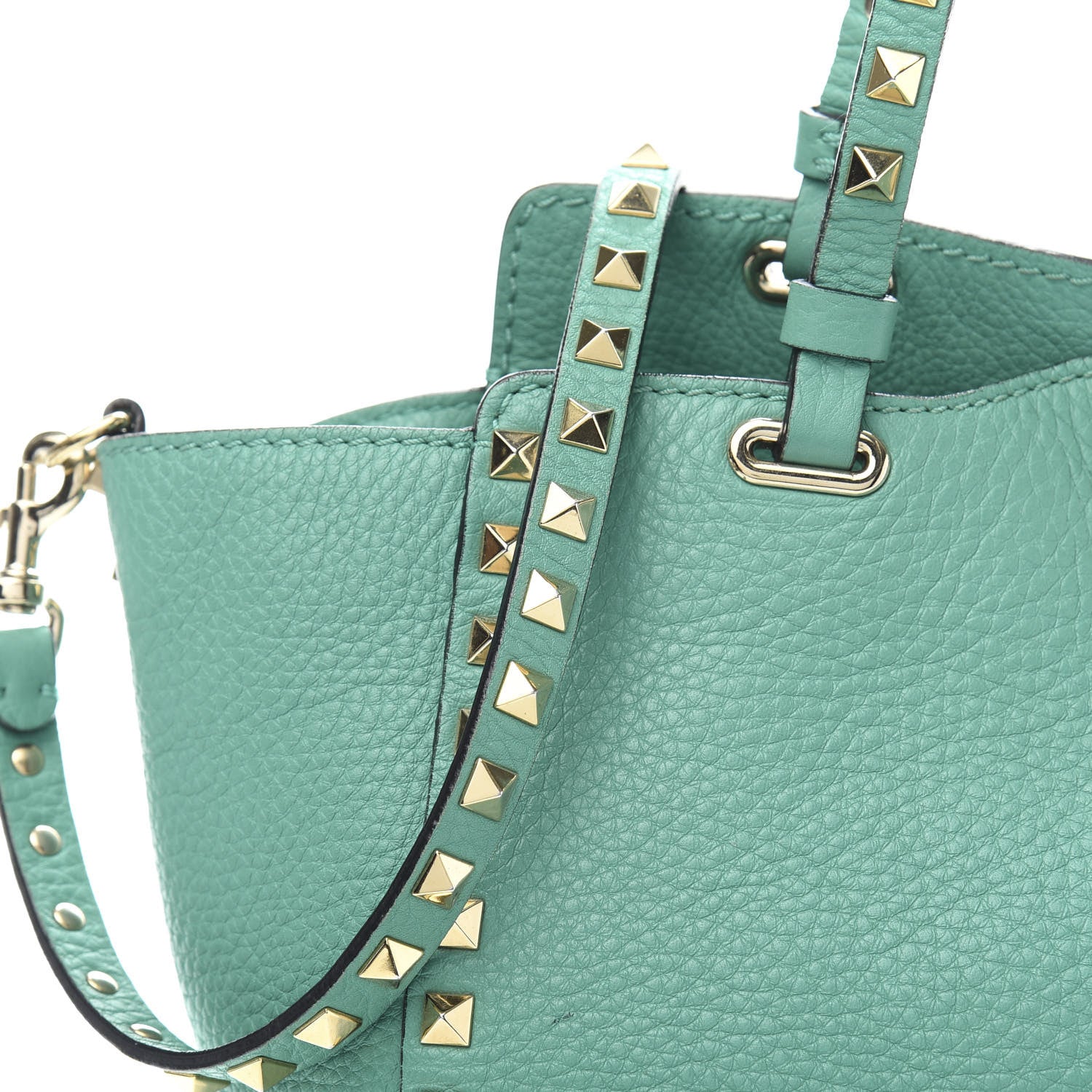Valentino Garavani Grained Calfskin Small Rockstud Tote Colibri 11 of 12