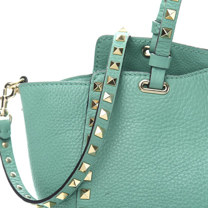 Valentino Garavani Grained Calfskin Small Rockstud Tote Colibri 11 of 12