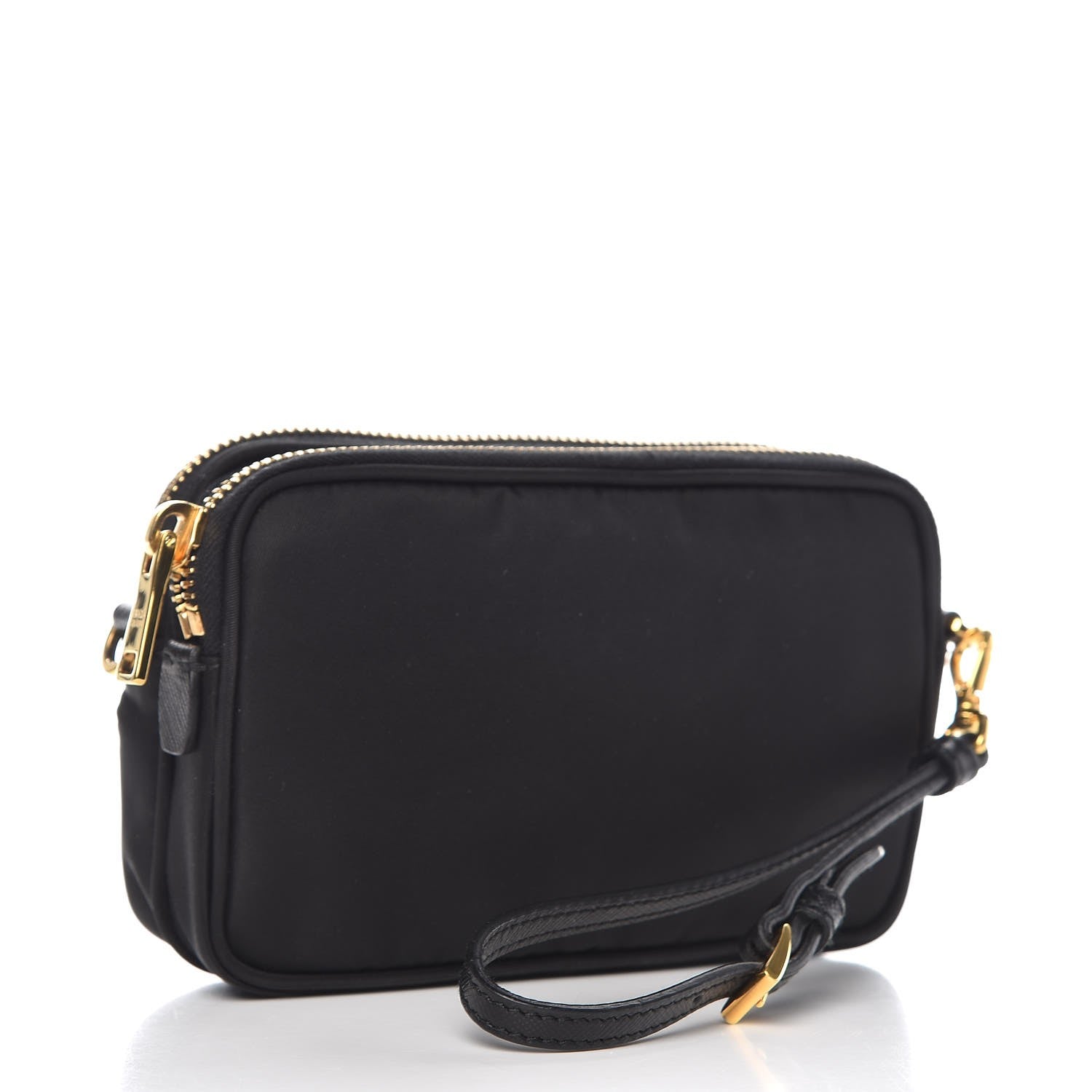 Prada Tessuto Nylon Convertible Crossbody Wristlet Black 3 of 10