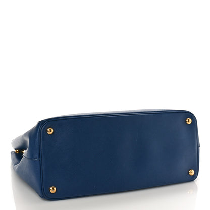 Prada Saffiano Lux Large Double Zip Tote Bluette 4 of 8