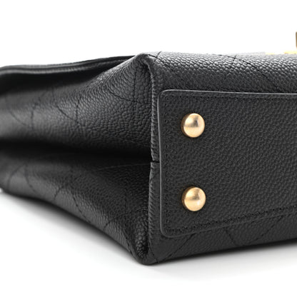 Chanel Grained Calfskin Small Stitched Flap Black 9 of 11