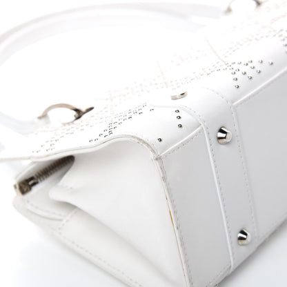Christian Dior Calfskin Cannage Studded East West Lady Dior White 9 of 25
