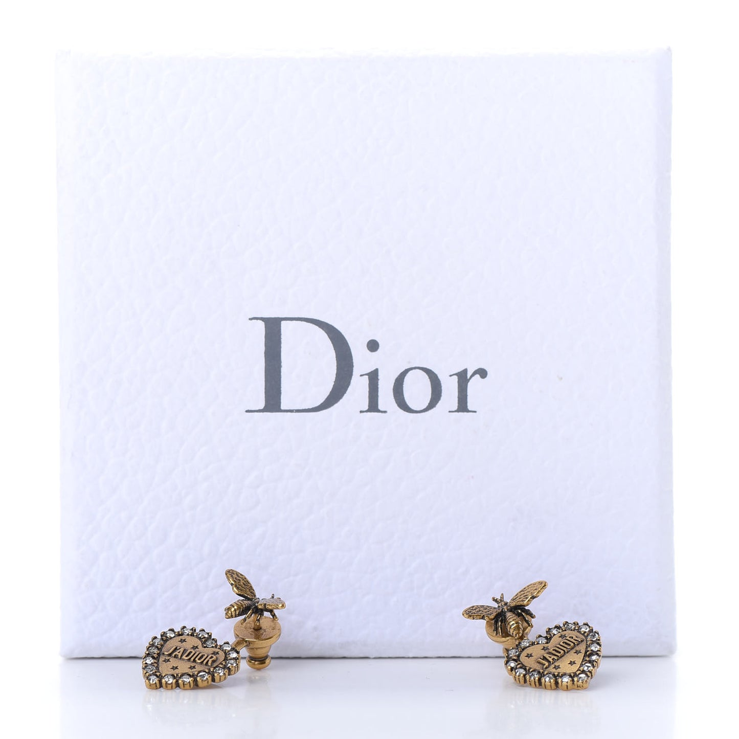 Metal Bee J'Adior Earrings Aged Gold