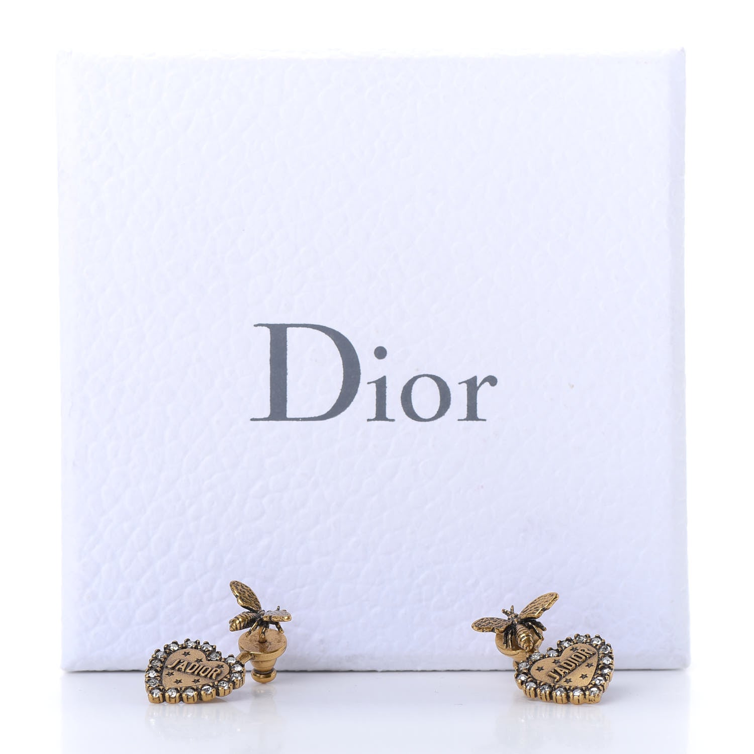 Christian Dior Metal Bee J'Adior Earrings Aged Gold 5 of 5