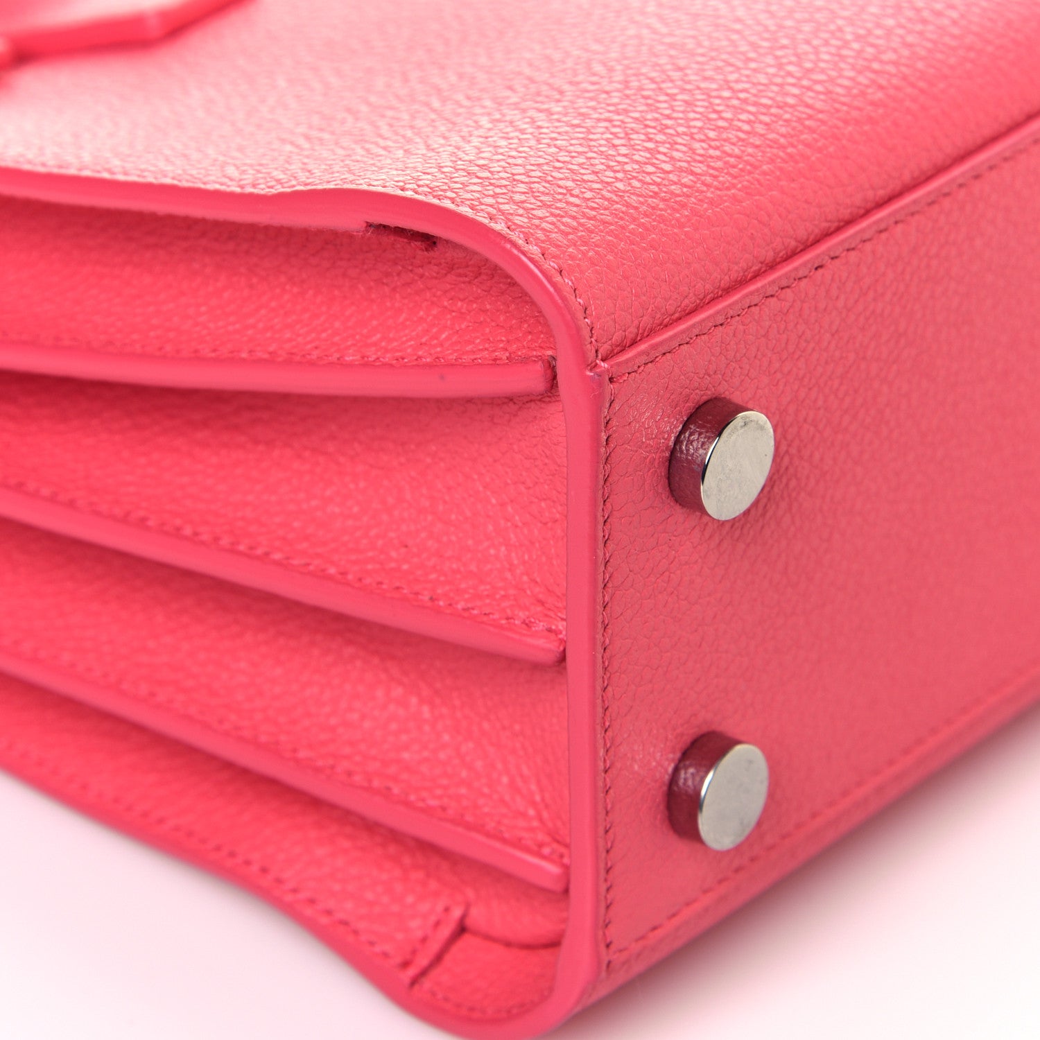 Saint Laurent Grained Calfskin Nano Sac De Jour Coral 12 of 14