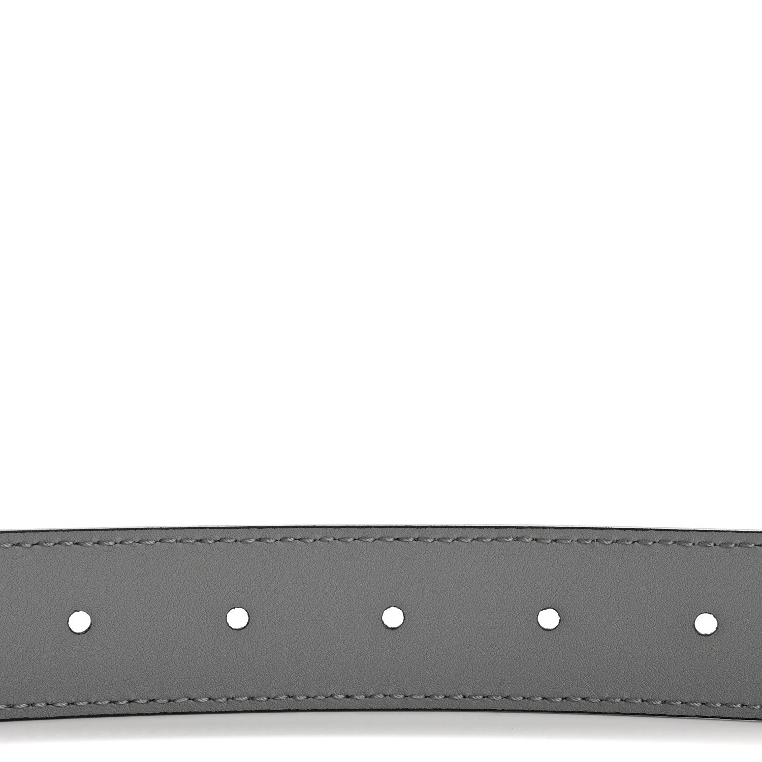 Gucci Azalea Calfskin Enamel Monochrome Double G 30mm Belt 85 34 Deep Grey 5 of 5