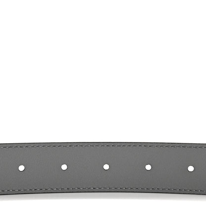 Gucci Azalea Calfskin Enamel Monochrome Double G 30mm Belt 85 34 Deep Grey 5 of 5