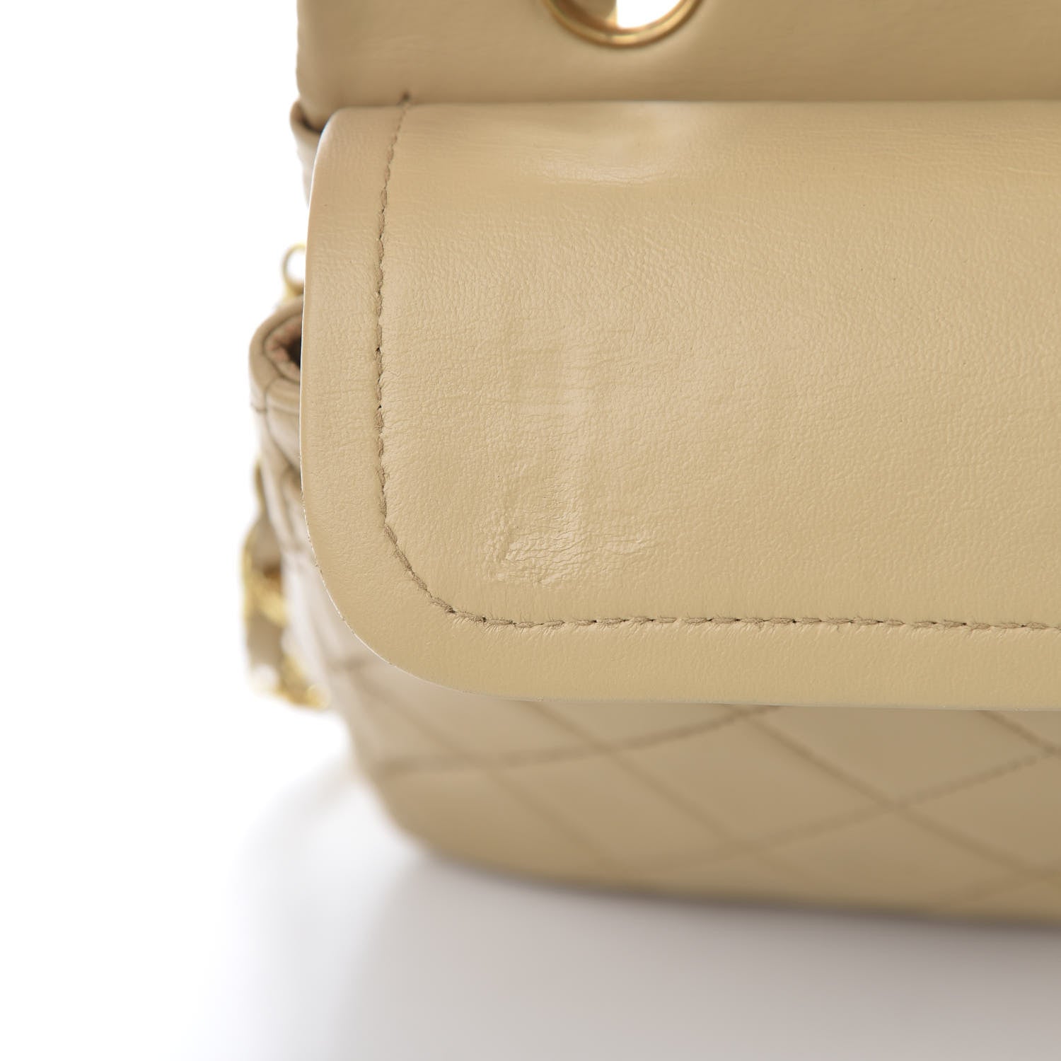 Chanel Lambskin Quilted Small Double Flap Beige 10 of 15