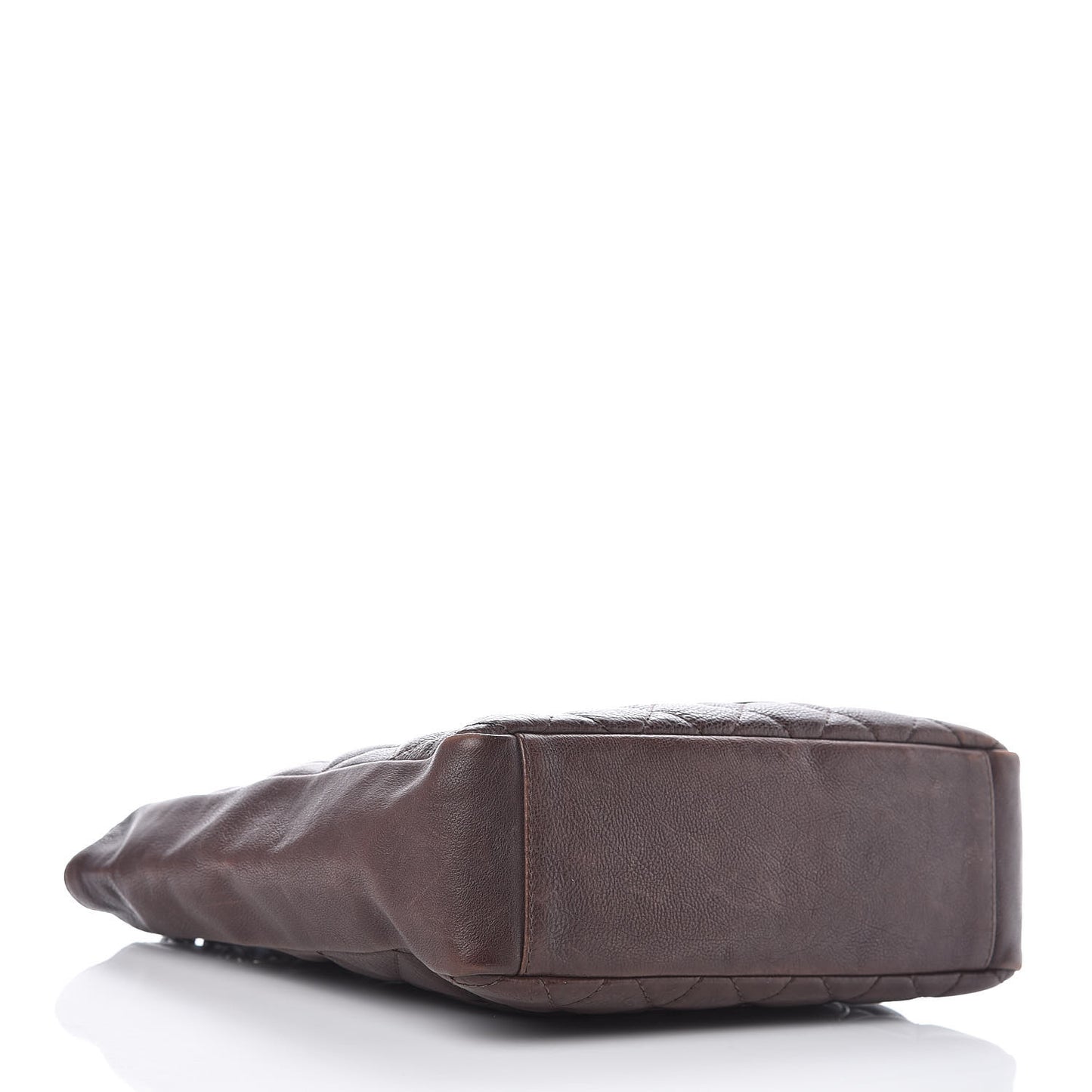 Calfskin Quilted Petit Shopping Tote PST Brown