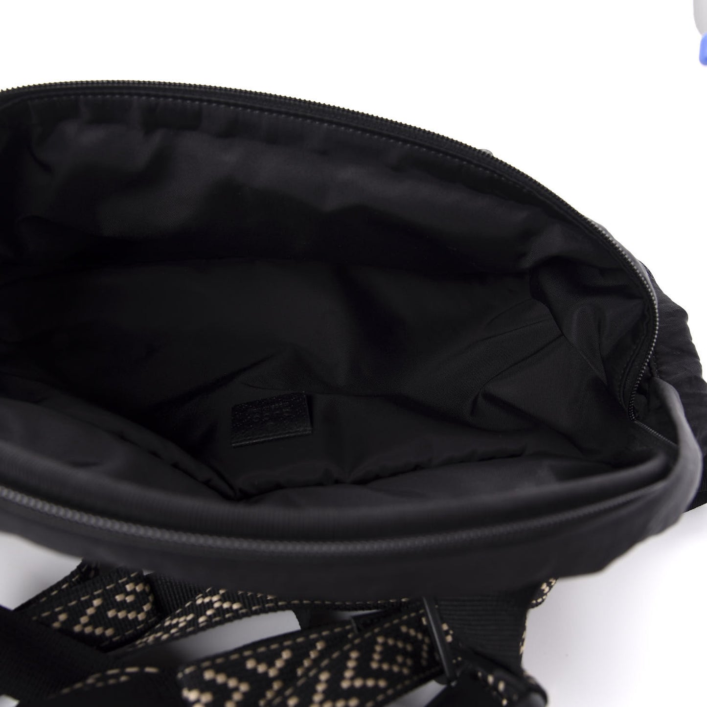 Nylon 80s Logo Patch Belt Bag Black