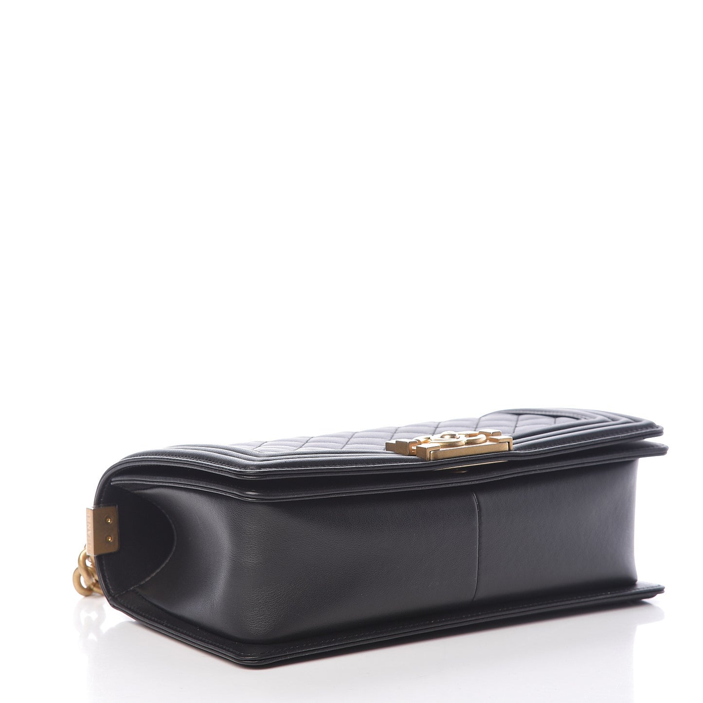 Lambskin Quilted Medium Boy Flap Black