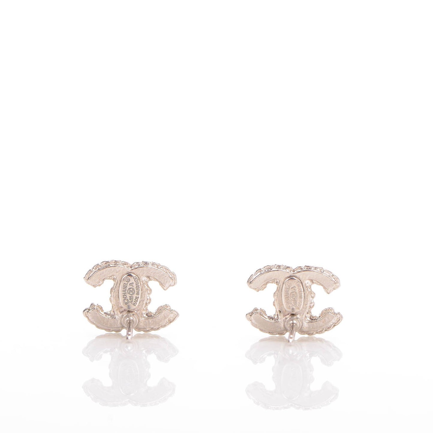 Crystal Timeless CC Earrings Silver