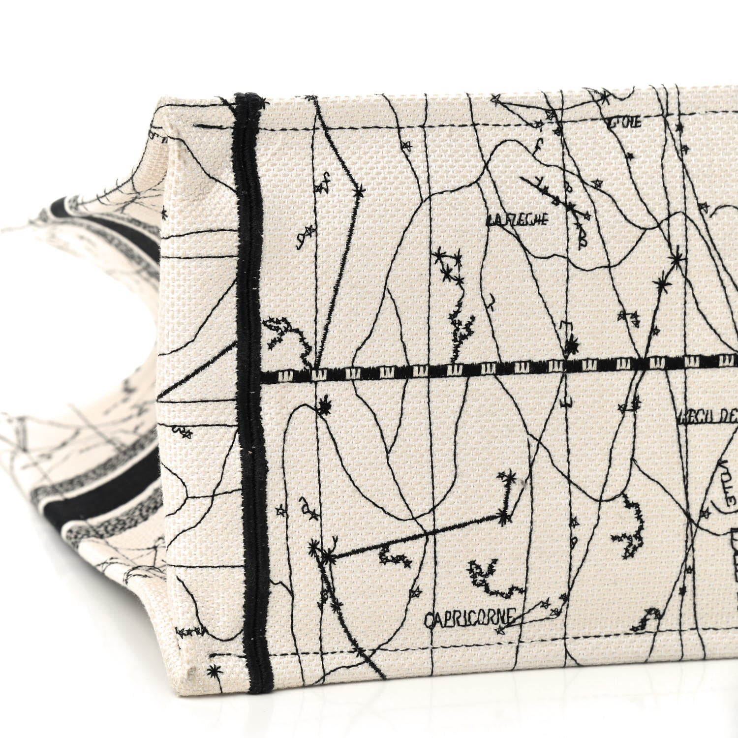 Christian Dior Canvas Embroidered Zodiac Book Tote Latte Multicolor 8 of 9