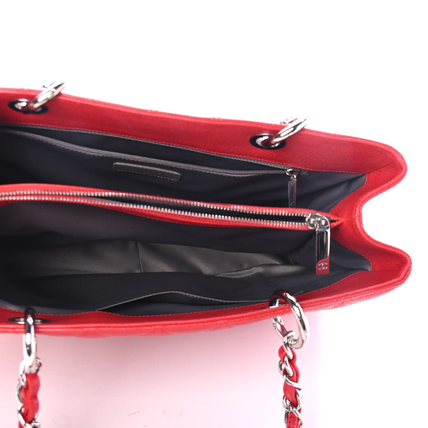 Caviar Quilted Grand Shopping Tote GST Red