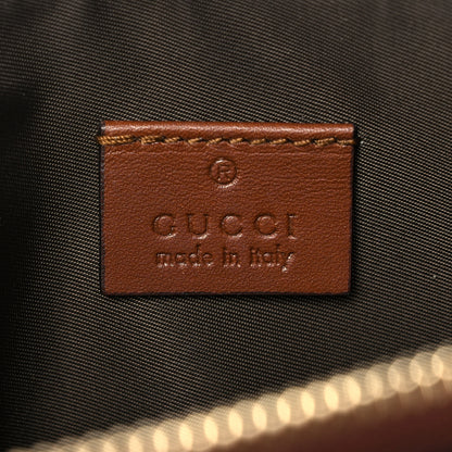 Gucci GG Supreme Monogram Web Kingsnake Embroidered Large Zip Pouch Brown 6 of 15