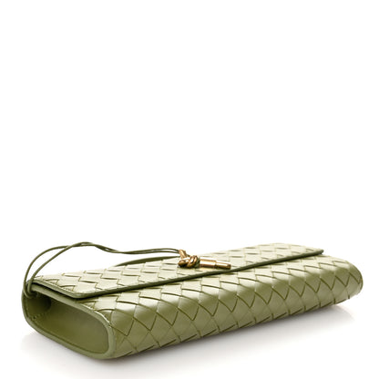 Bottega Veneta Nappa Intrecciato Long Andiamo Top Handle Clutch Matcha 4 of 10