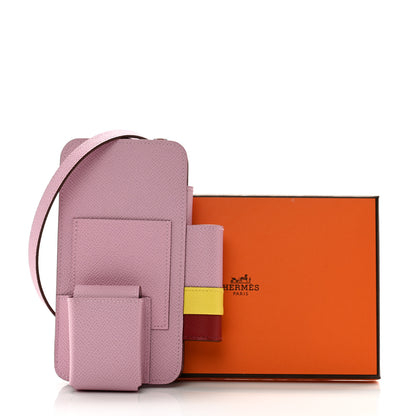 Hermes Epsom Hermesway Phone Case Mauve Sylvestre Lime Rouge Grenat 13 of 13