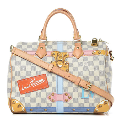 Louis Vuitton Damier Azur Summer Trunks Speedy Bandouliere 30 1 of 18