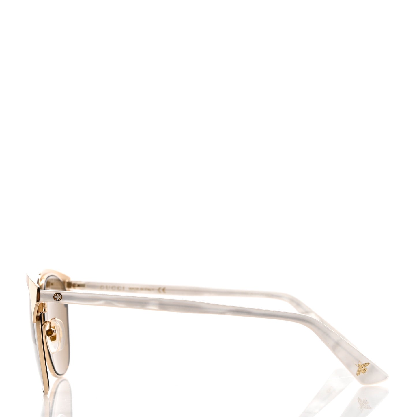 Round Metal Sunglasses GG0244S Gold