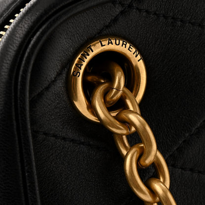 Saint Laurent Lambskin Quilted Le Maillon Chain Strap Crossbody Black 11 of 11