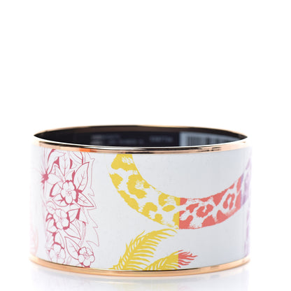Hermes Enamel Printed Jungle Love Rainbow Extra Wide Bracelet 70 Cassatta 3 of 6