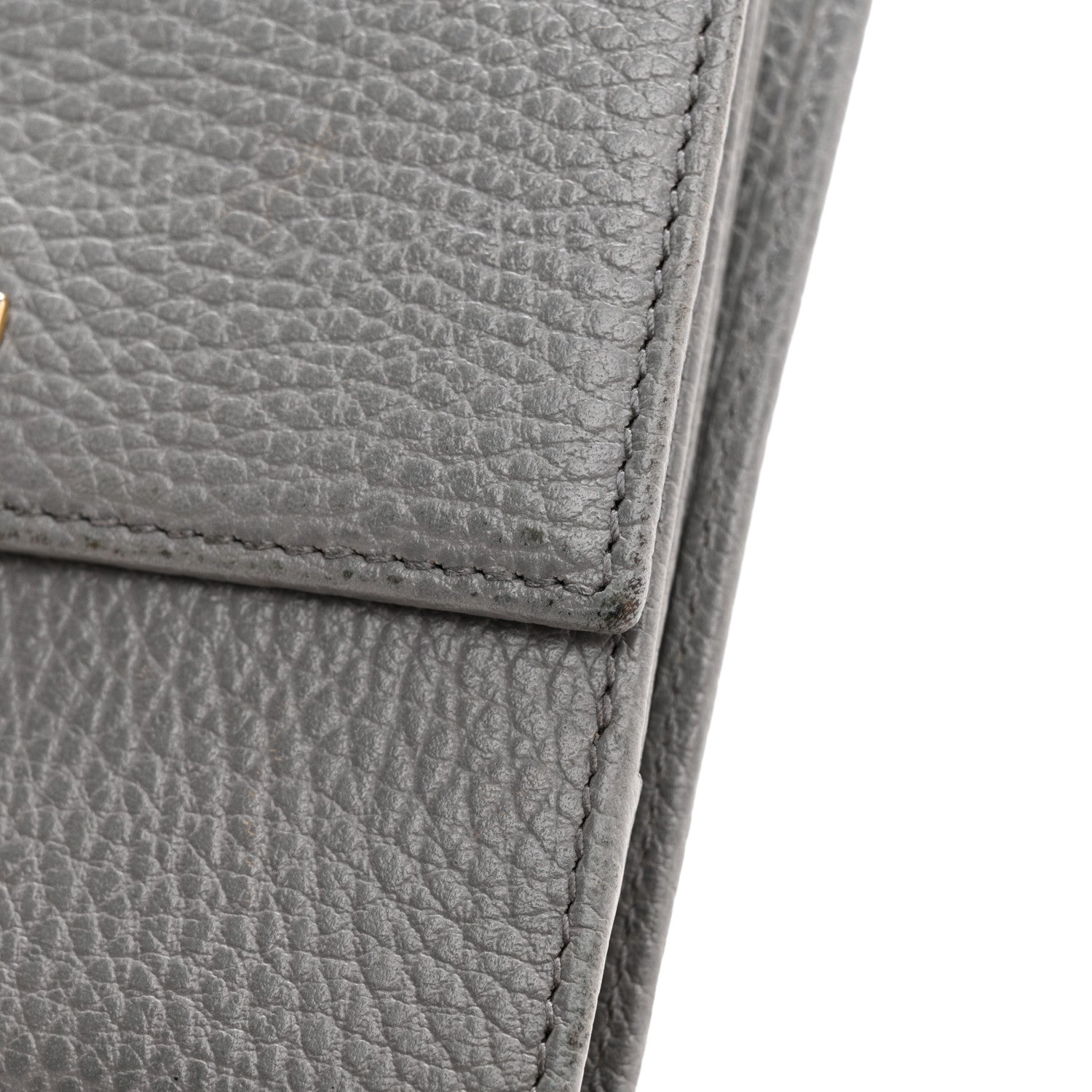 Gucci Dollar Calfskin Double G French Flap Wallet Grey 11 of 12
