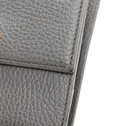 Gucci Dollar Calfskin Double G French Flap Wallet Grey 11 of 12
