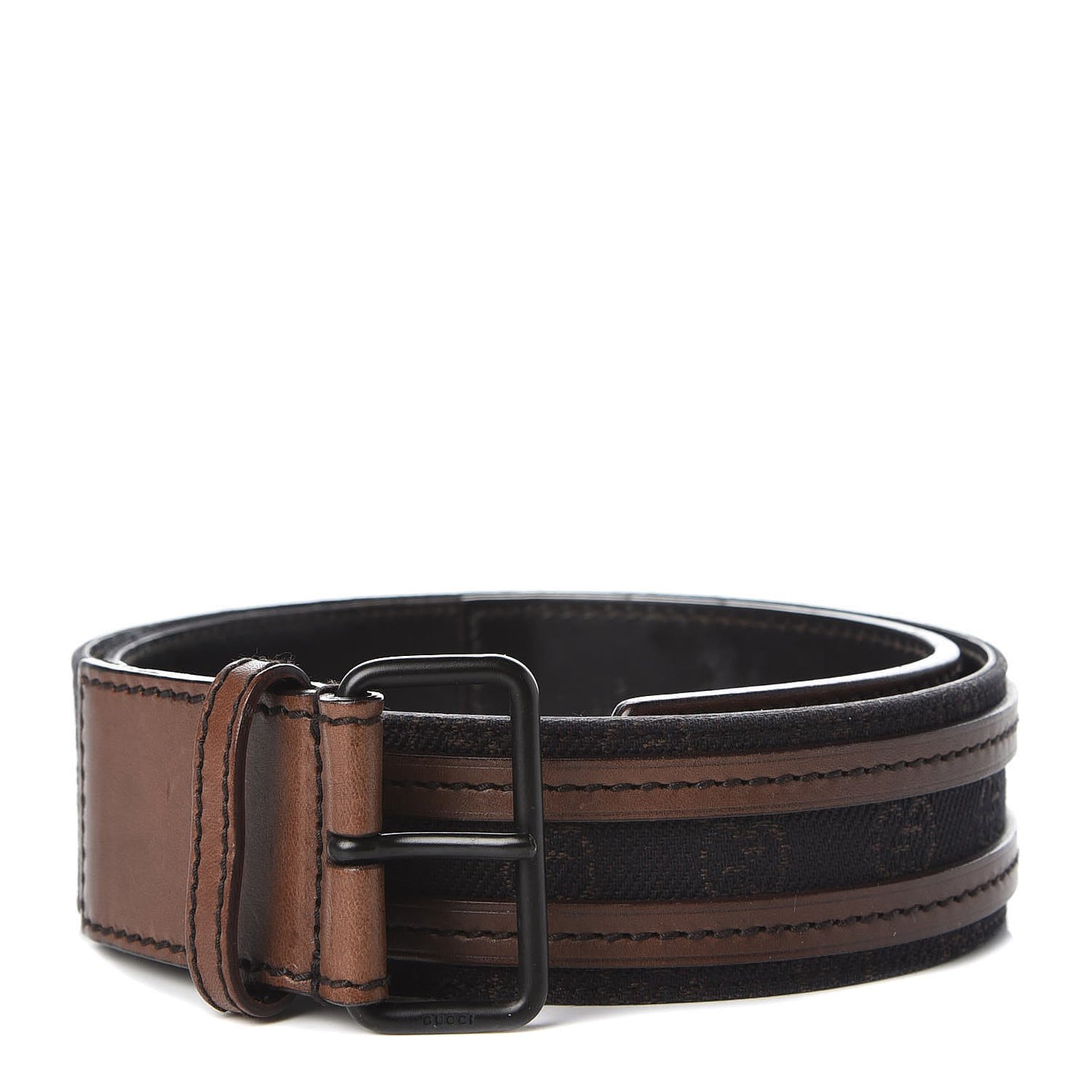 Calfskin Monogram Belt 80 32 Black Brown