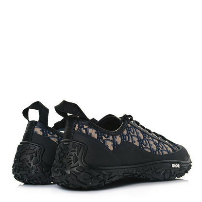 Christian Dior Jacquard Rubber Oblique Mens B28 Low Top Sneakers 44 Black Apricot 4 of 9
