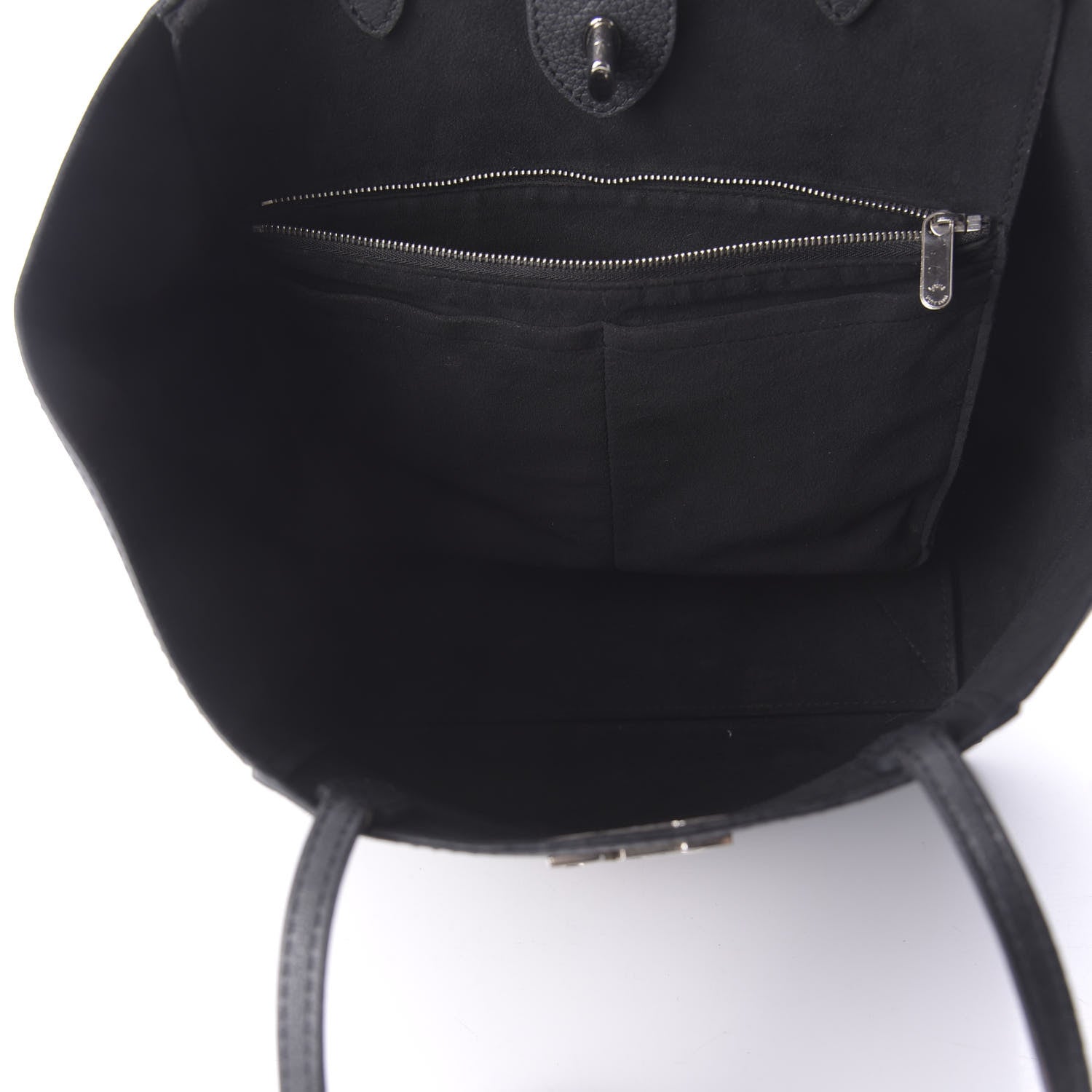 Louis Vuitton Calfskin Lockme Cabas Black 5 of 9