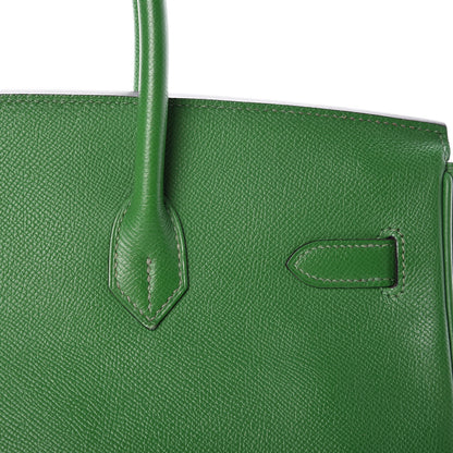 Hermes Epsom Birkin 35 Vert Bengale 33 of 35